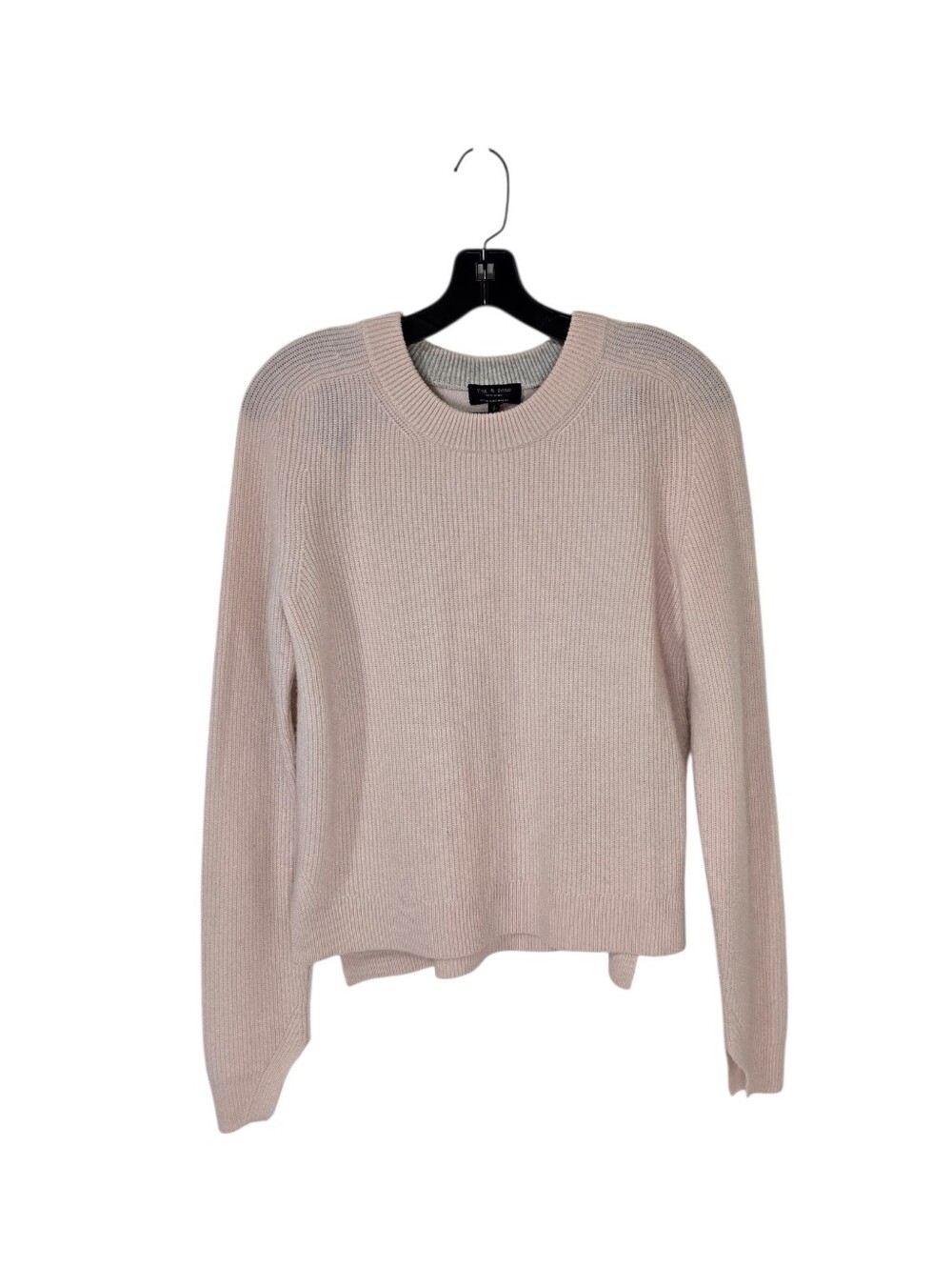 Rag & Bone Light Pink Crewneck 100% Cashmere Sweater Women's Small Quiety Luxury